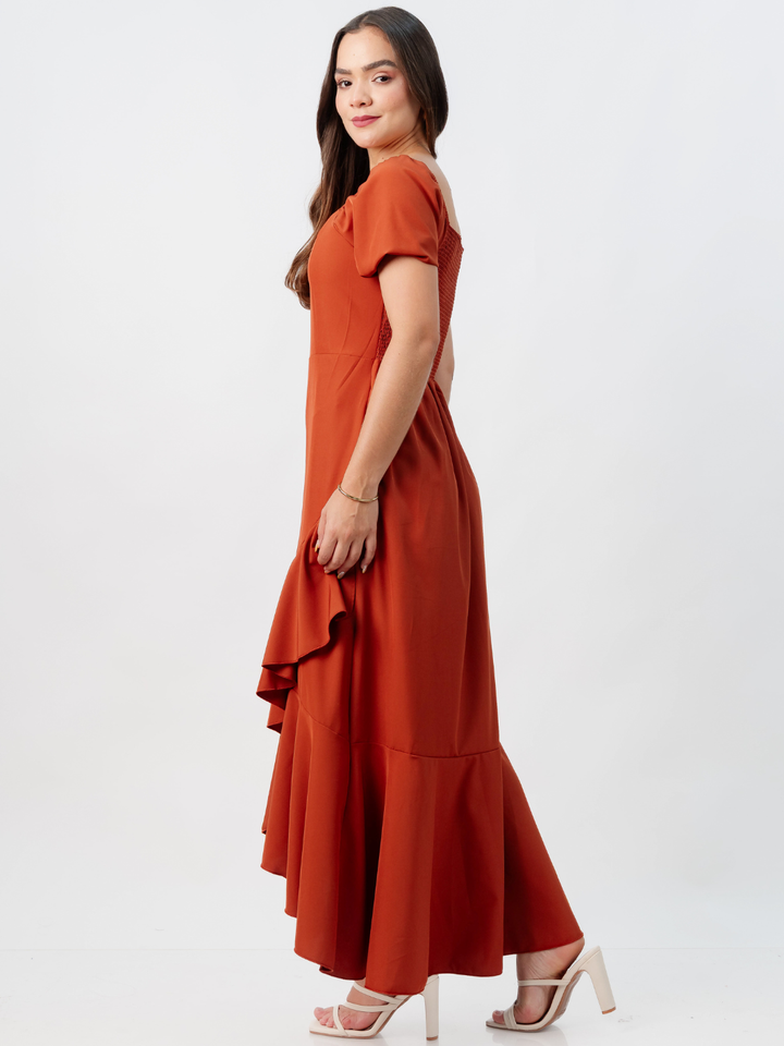 VESTIDO CASUAL LARGO PAOLA RUST