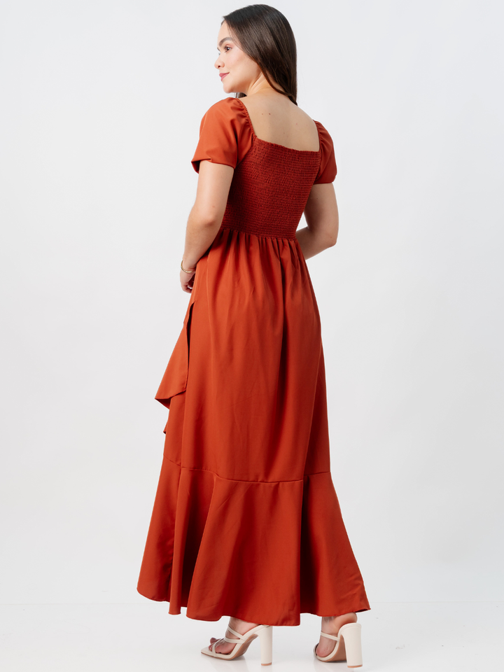 VESTIDO CASUAL LARGO PAOLA RUST