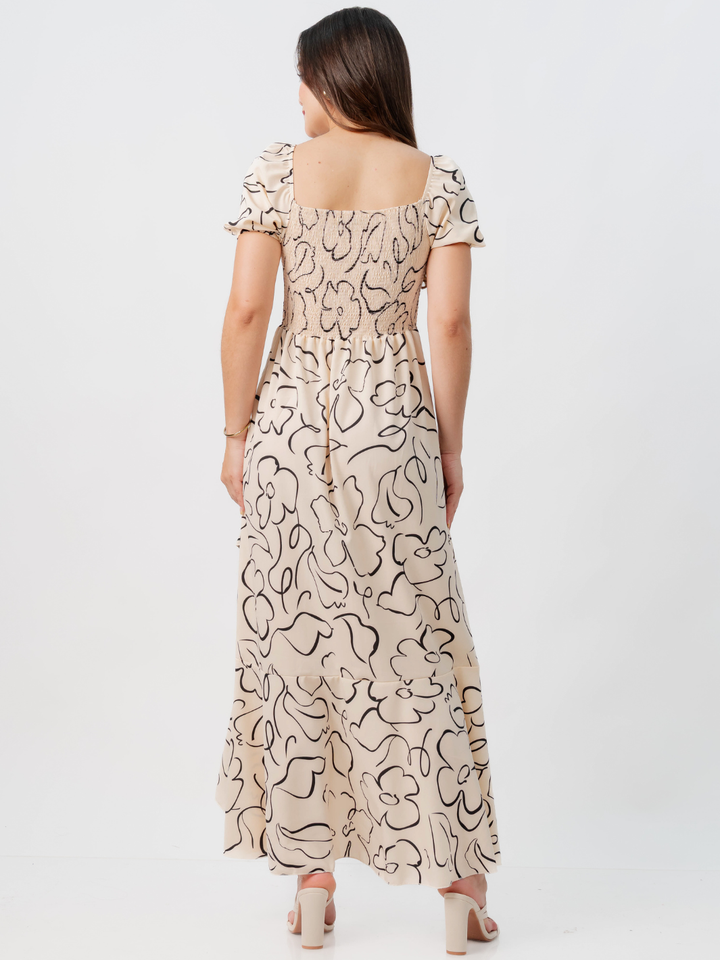 VESTIDO CASUAL LARGO PAOLA NUDE