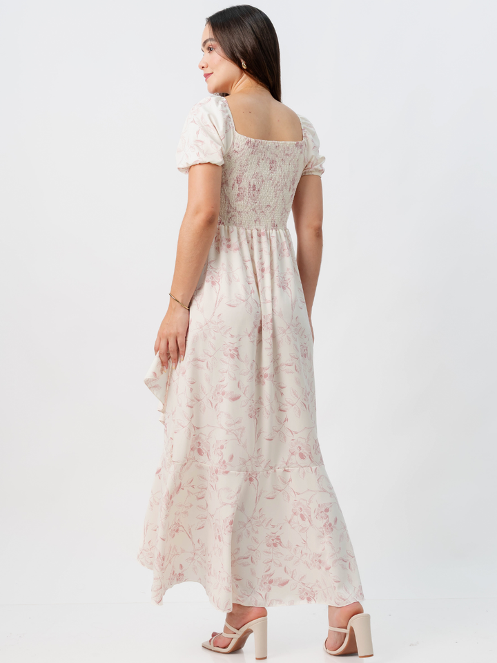 VESTIDO CASUAL LARGO PAOLA PERLA / ROSA