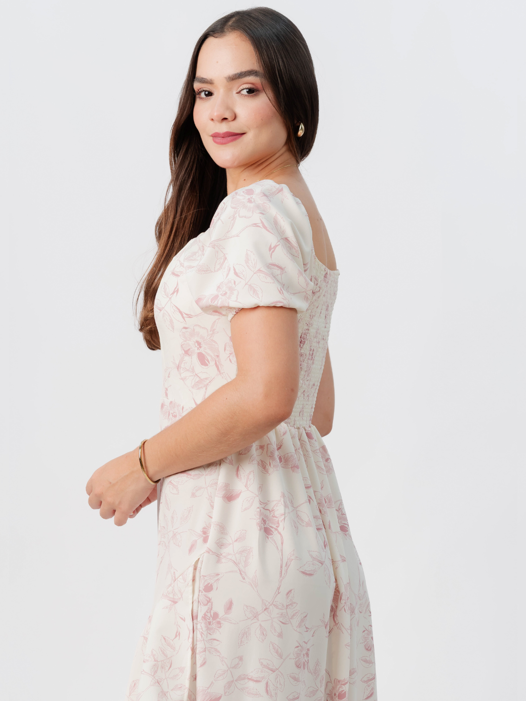 VESTIDO CASUAL LARGO PAOLA PERLA / ROSA