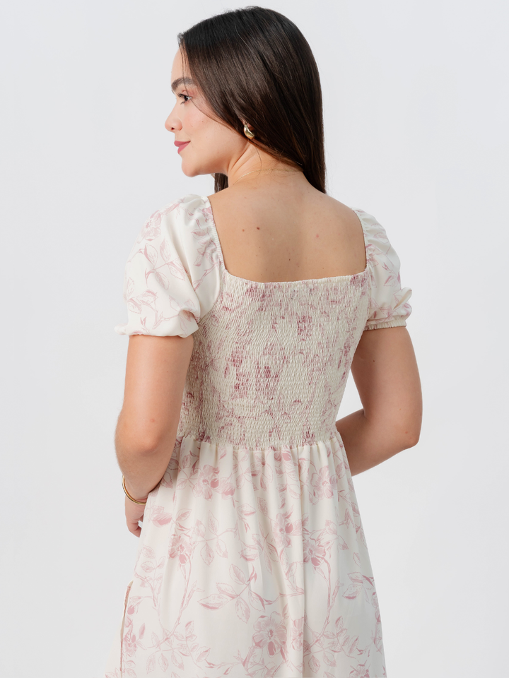 VESTIDO CASUAL LARGO PAOLA PERLA / ROSA