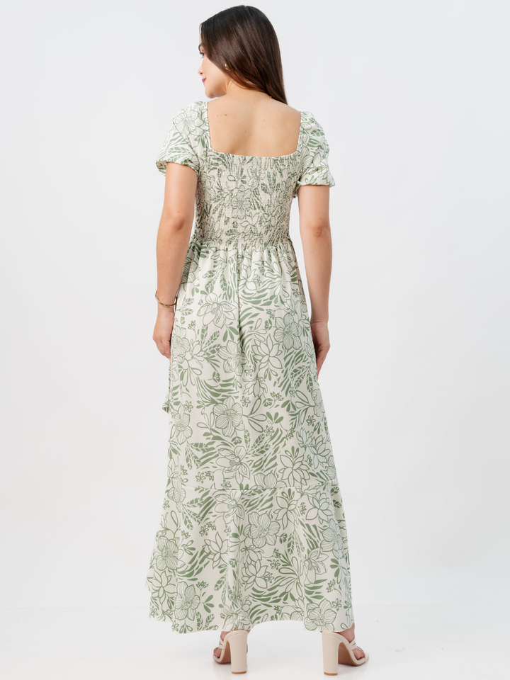 VESTIDO CASUAL LARGO PAOLA PERLA / VERDE