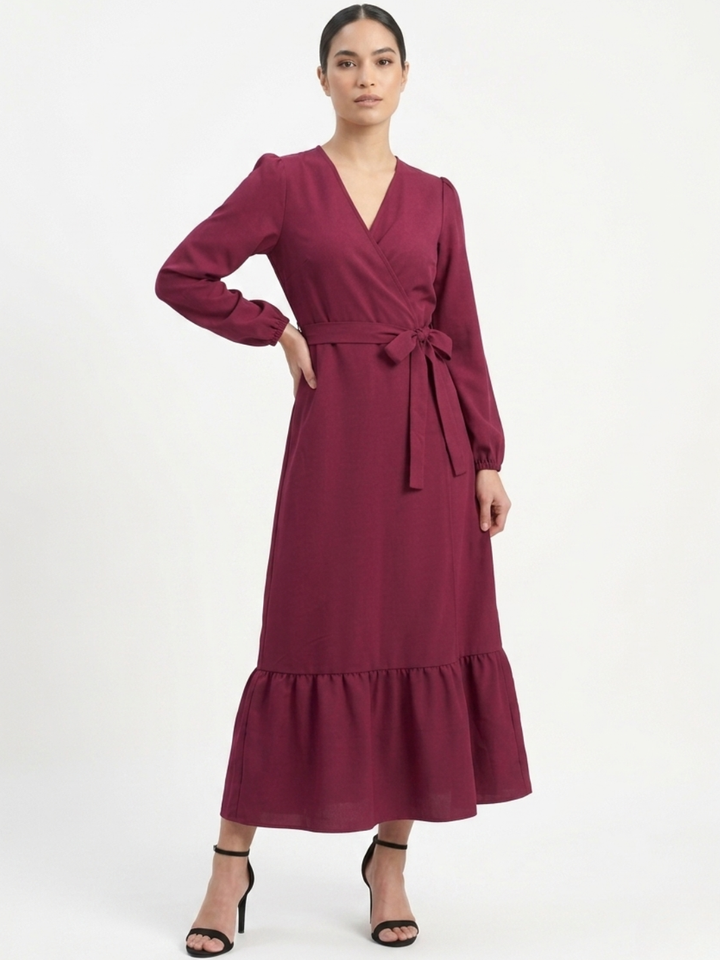 VESTIDO ENVOLVENTE SARA VINO