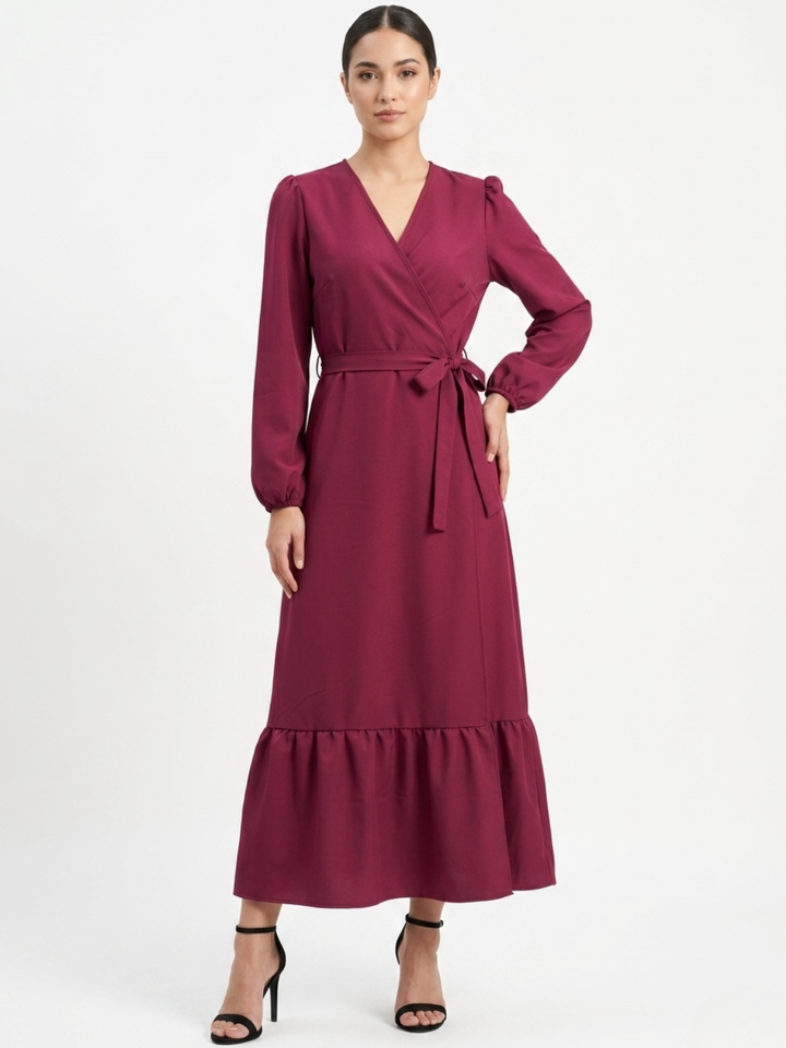 VESTIDO ENVOLVENTE SARA VINO