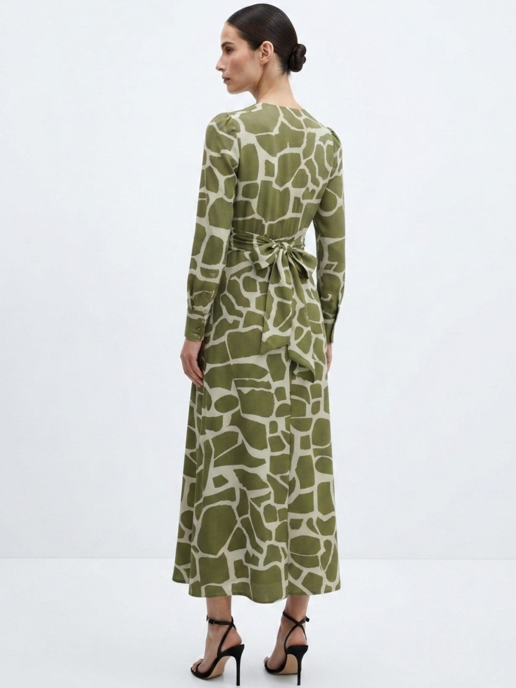 VESTIDO CASUAL LARGO CAMILA VERDE/PERLA