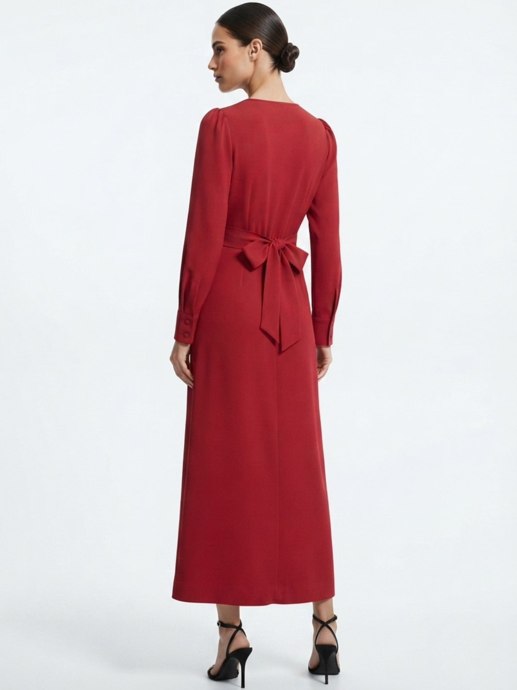 VESTIDO CASUAL LARGO CAMILA ROJO