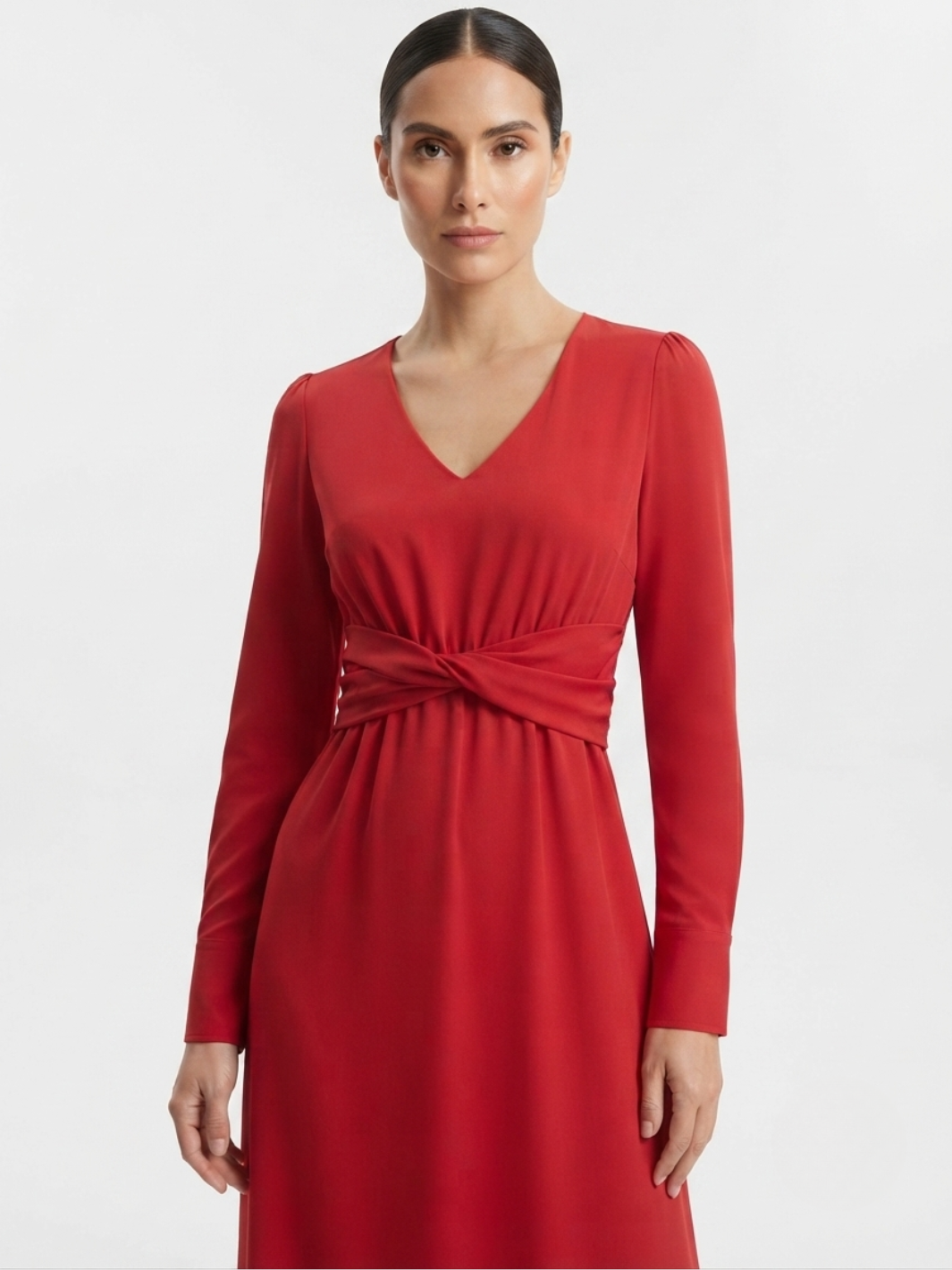 VESTIDO CASUAL LARGO CAMILA ROJO