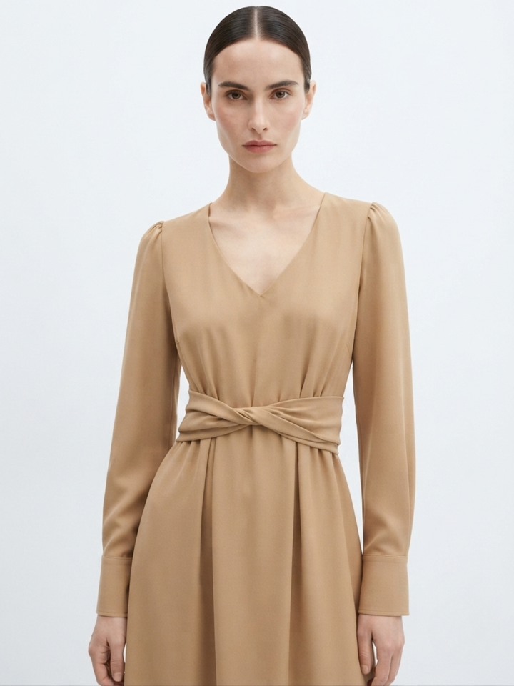 VESTIDO CASUAL LARGO CAMILA NUDE