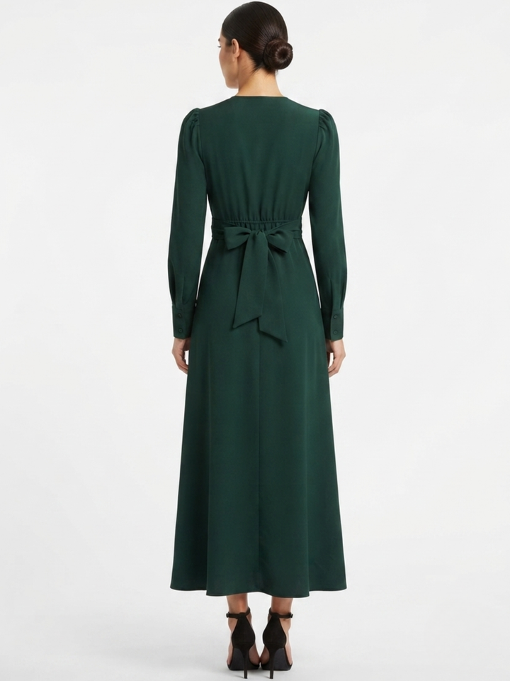 VESTIDO CASUAL LARGO CAMILA VERDE