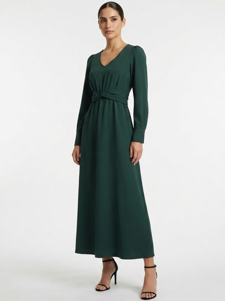 VESTIDO CASUAL LARGO CAMILA VERDE