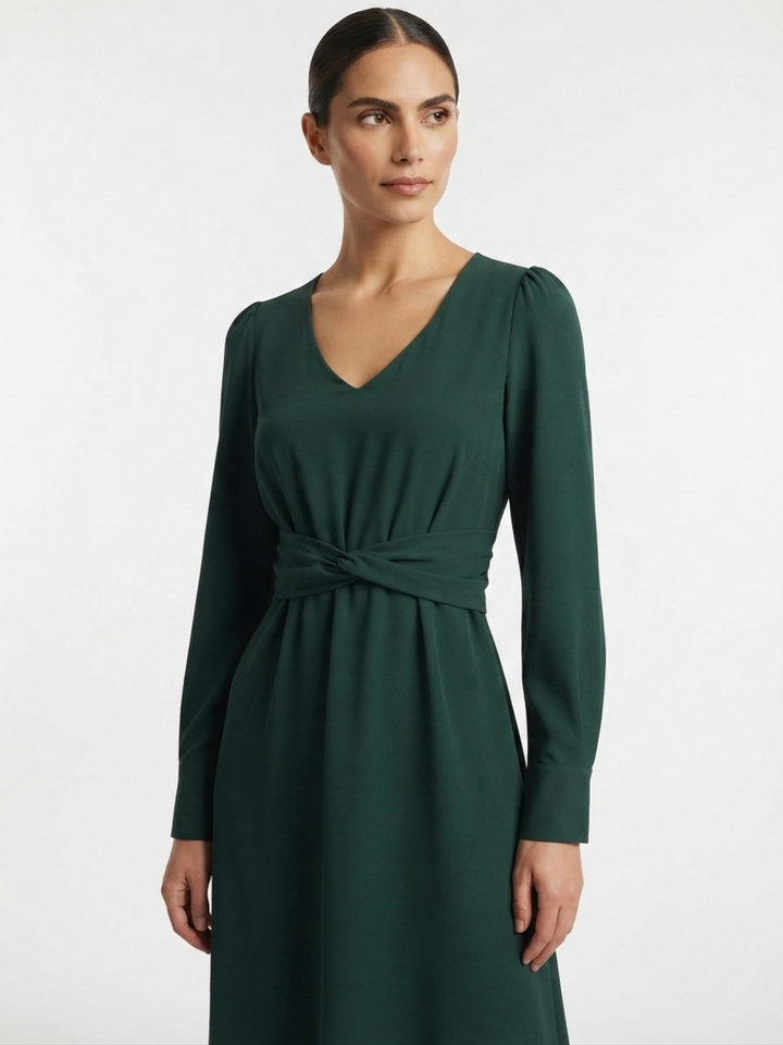 VESTIDO CASUAL LARGO CAMILA VERDE
