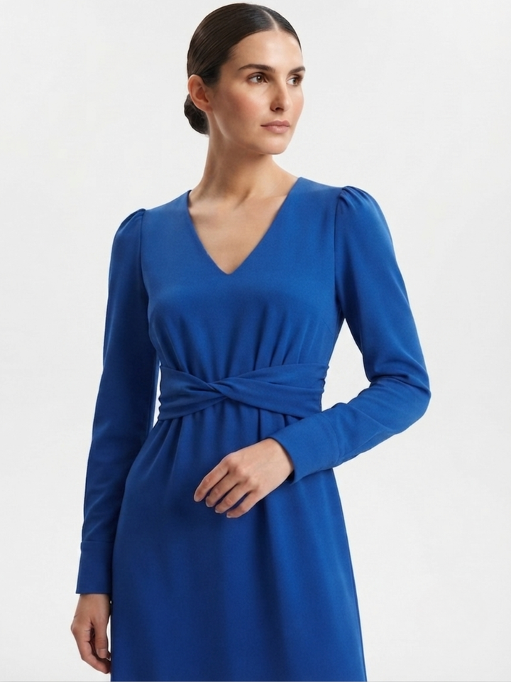 VESTIDO CASUAL LARGO CAMILA AZULINO