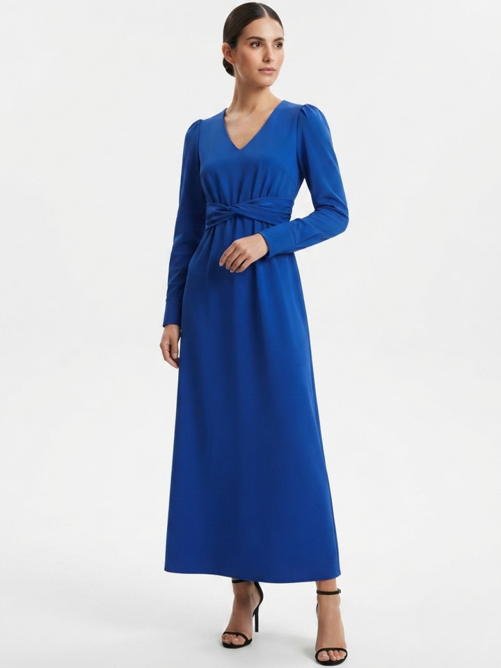 VESTIDO CASUAL LARGO CAMILA AZULINO