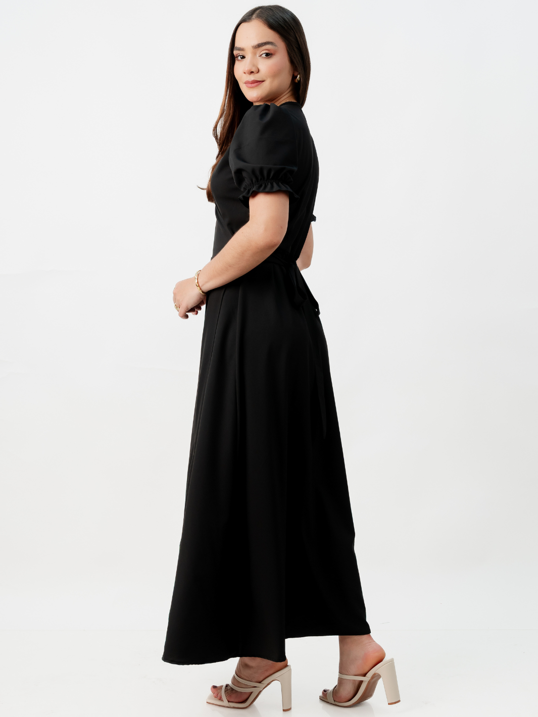 VESTIDO ENVOLVENTE ANI NEGRO