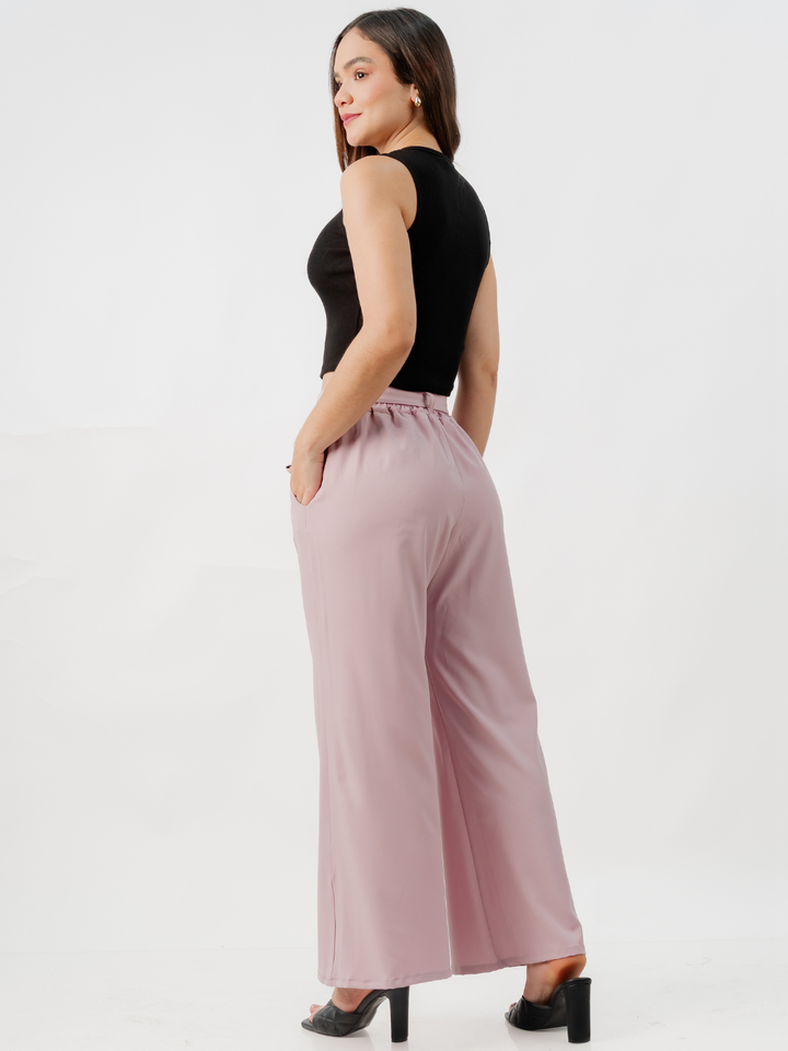PANTALON CON CINTURON WENDY ROSADO