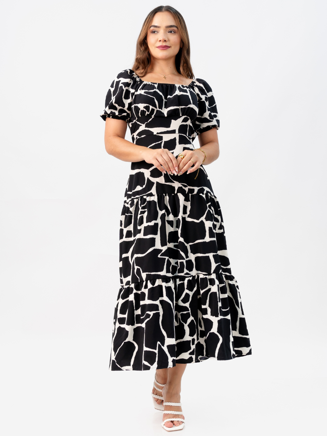 VESTIDO TATIANA - NEGRO / PERLA