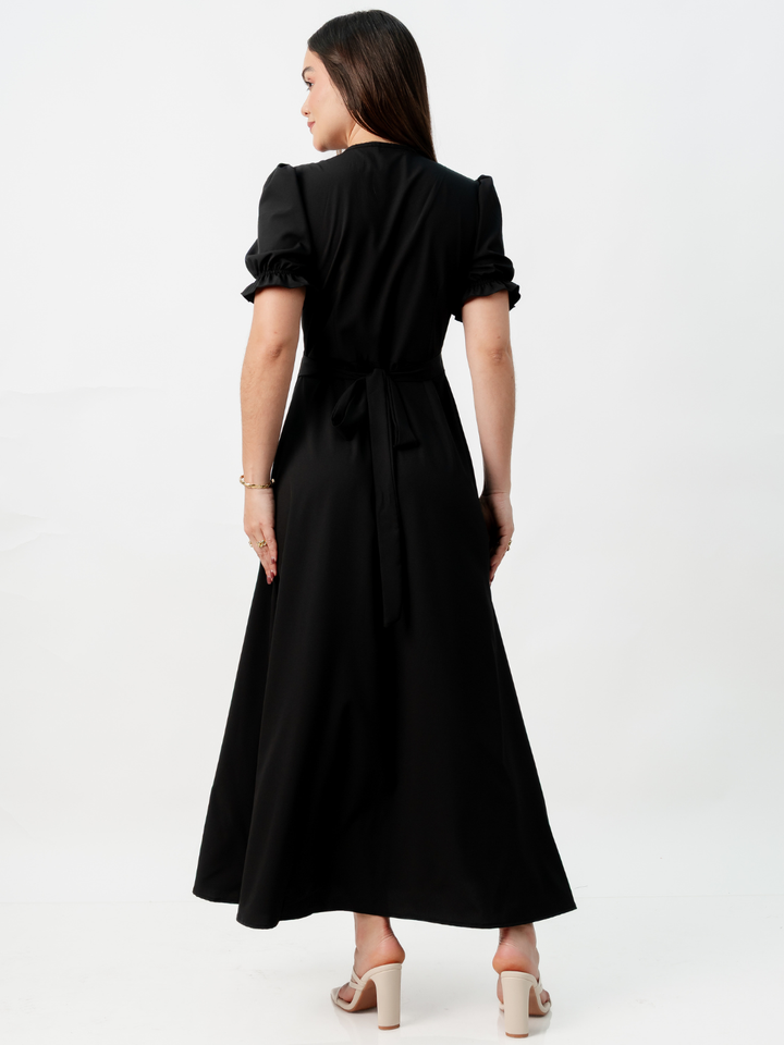 VESTIDO ENVOLVENTE ANI NEGRO