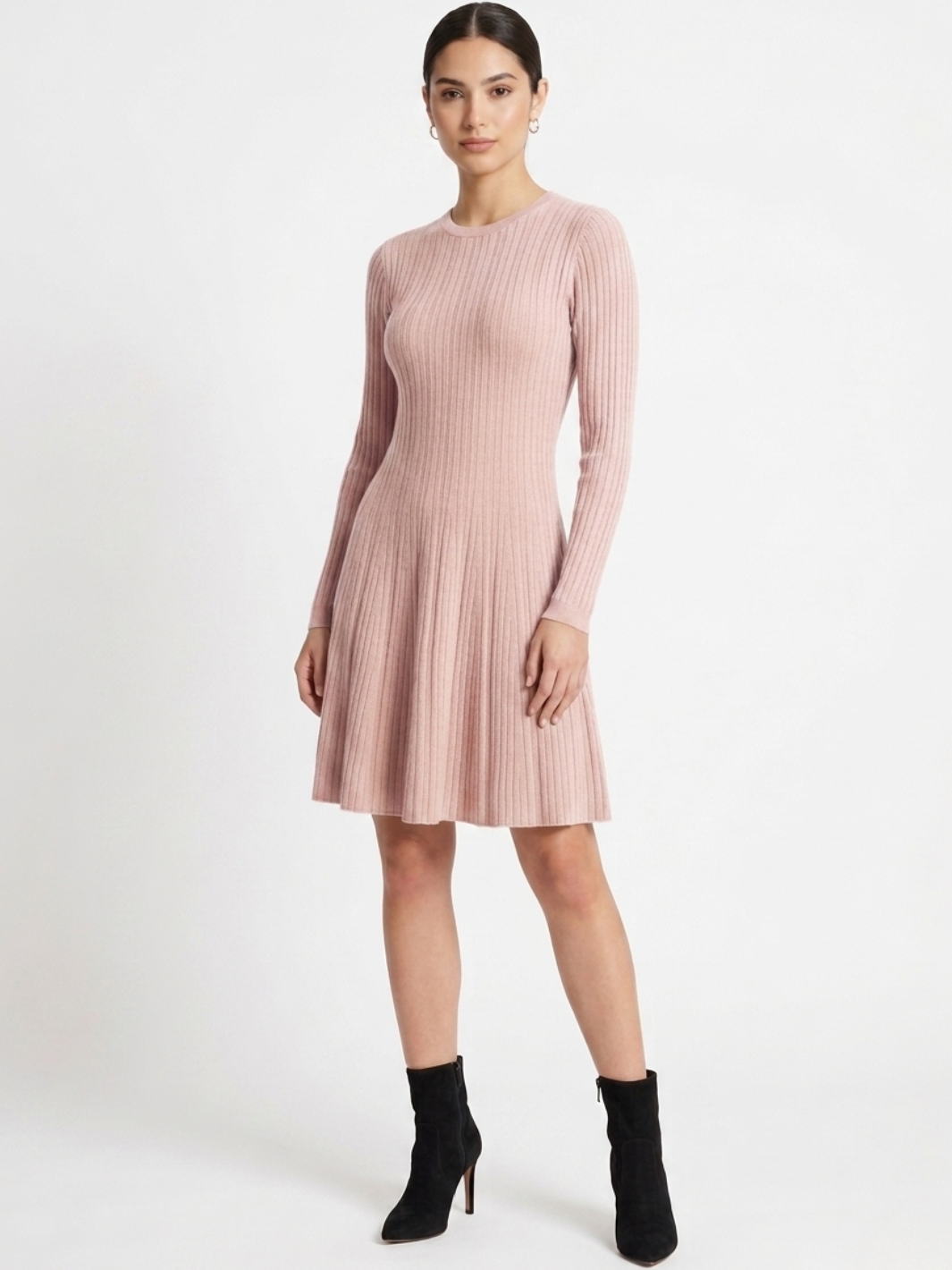 VESTIDO TEJIDO CON FALTA EN CORTE A JOANA ROSA