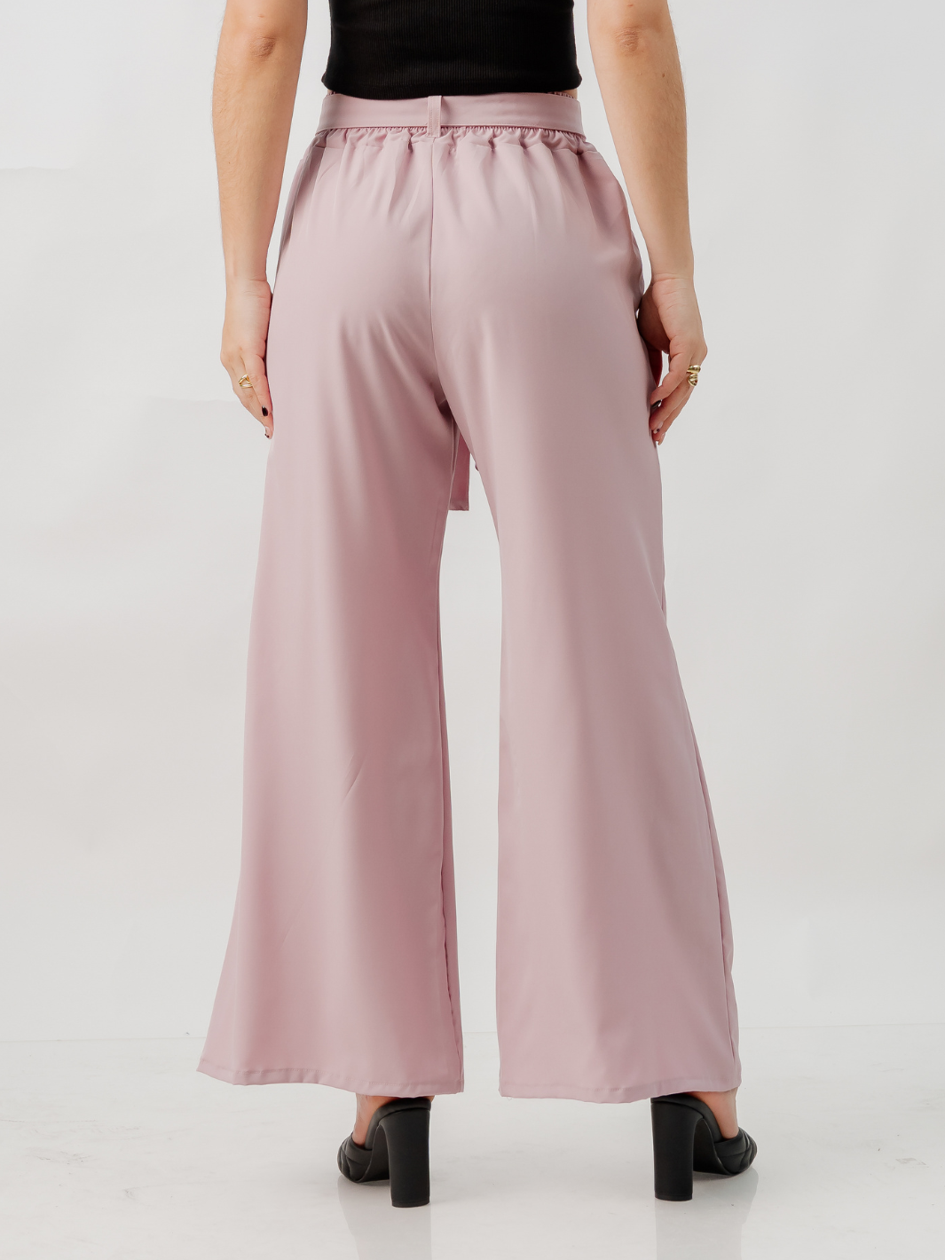 PANTALON CON CINTURON WENDY ROSADO