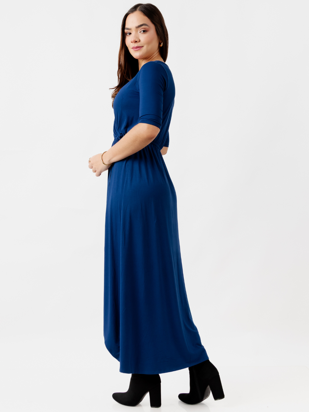 VESTIDO CON MANGA 3/4 GEMMA AZUL