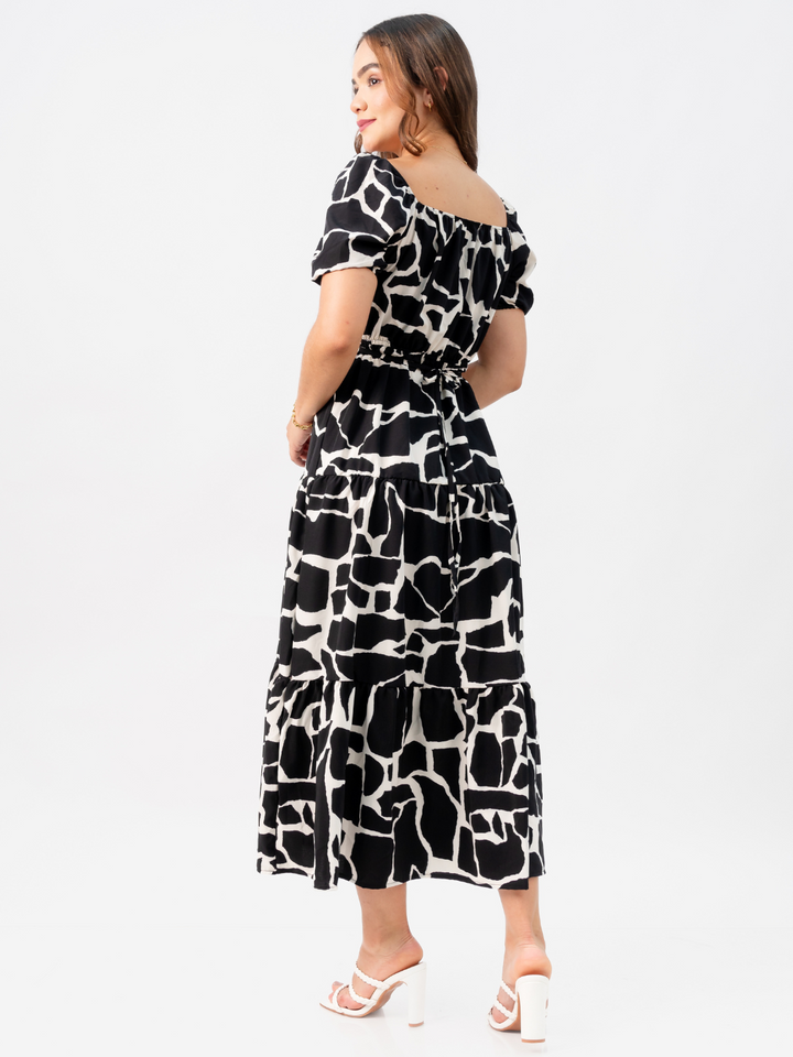 VESTIDO TATIANA - NEGRO / PERLA