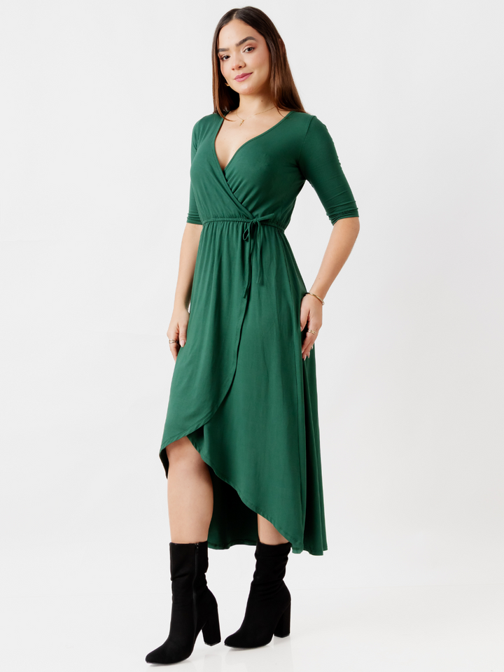 VESTIDO CON MANGA 3/4 GEMMA VERDE