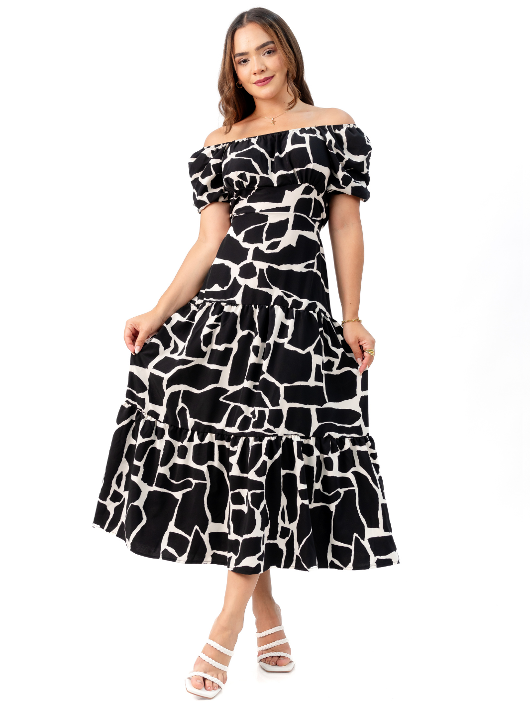 VESTIDO TATIANA - NEGRO / PERLA