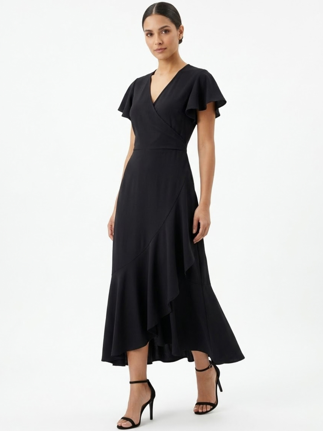 VESTIDO ENVOLVENTE JULIETA NEGRO