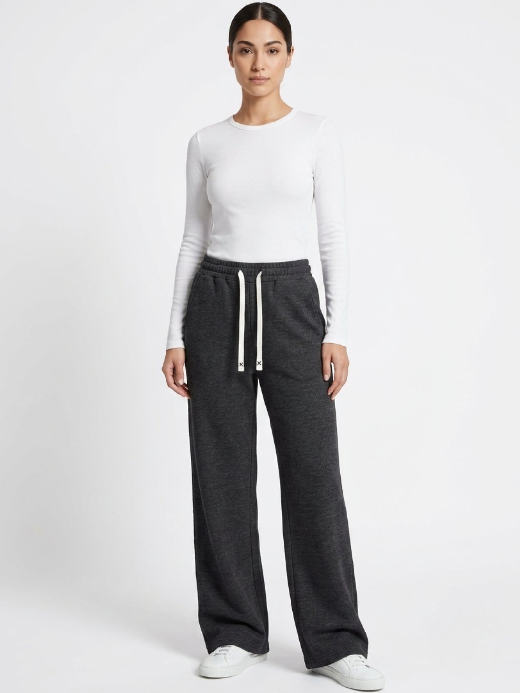 PANTALON CASUAL EN TELA CHOMPERA REMY GRIS OSCURO