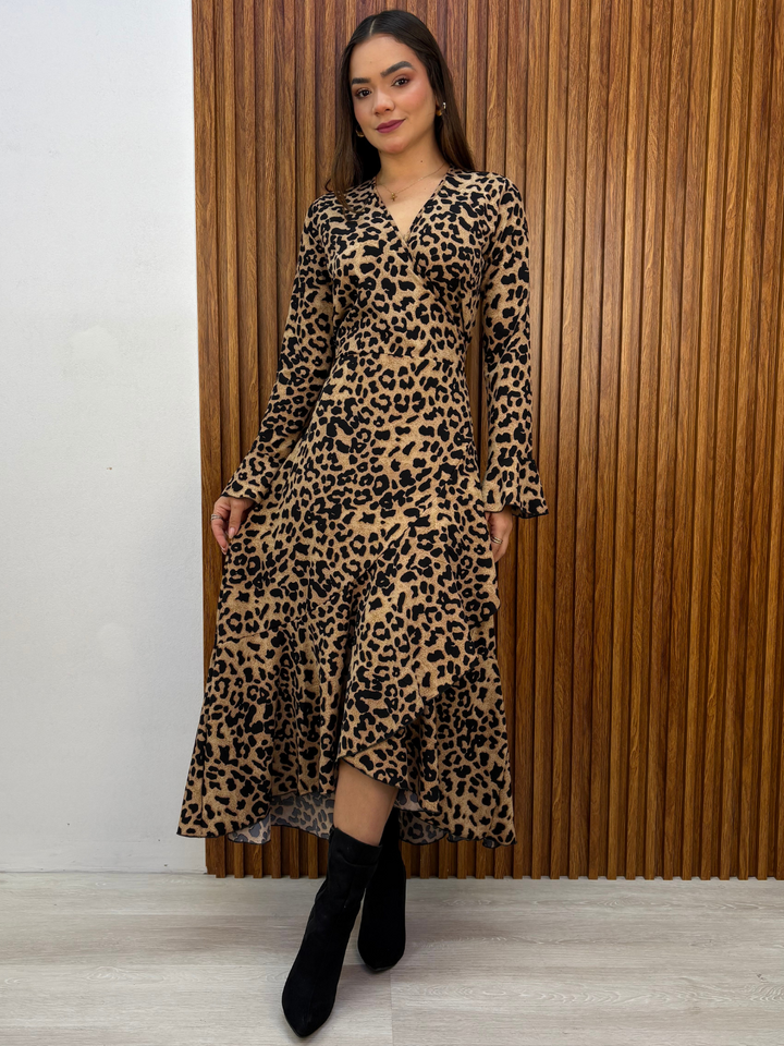 VESTIDO ENVOLVENTE MARIELLA ANIMAL PRINT