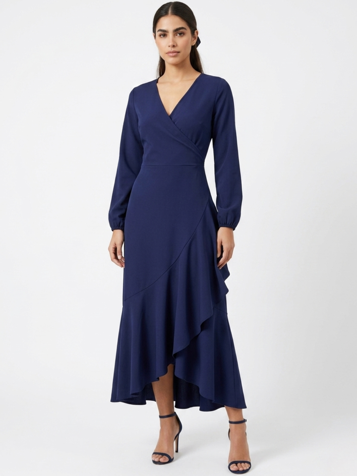 VESTIDO ENVOLVENTE ANNA AZUL