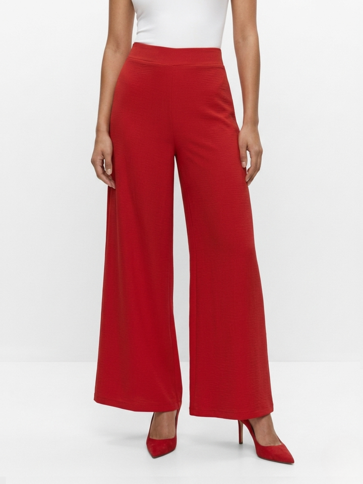 PANTALON PALAZZO NORA ROJO