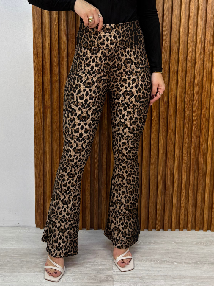 PANTALON FLARE DORA ANIMAL PRINT