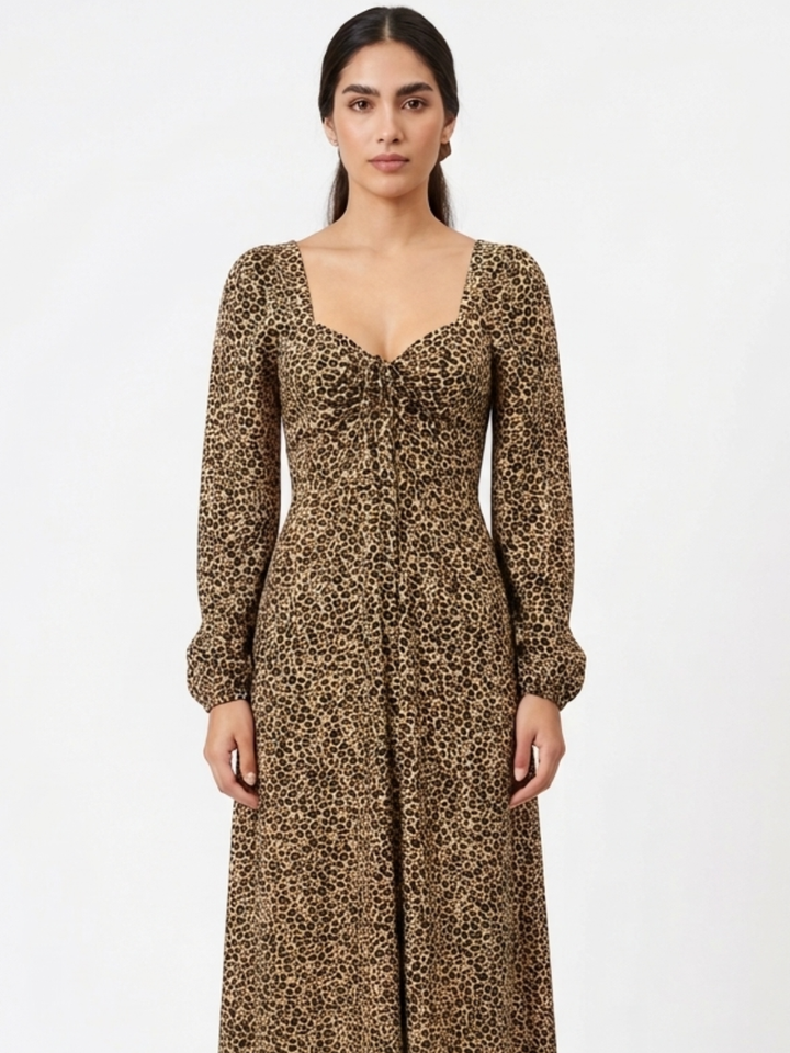 VESTIDO CASUAL LARGO LUNA ANIMAL PRINT