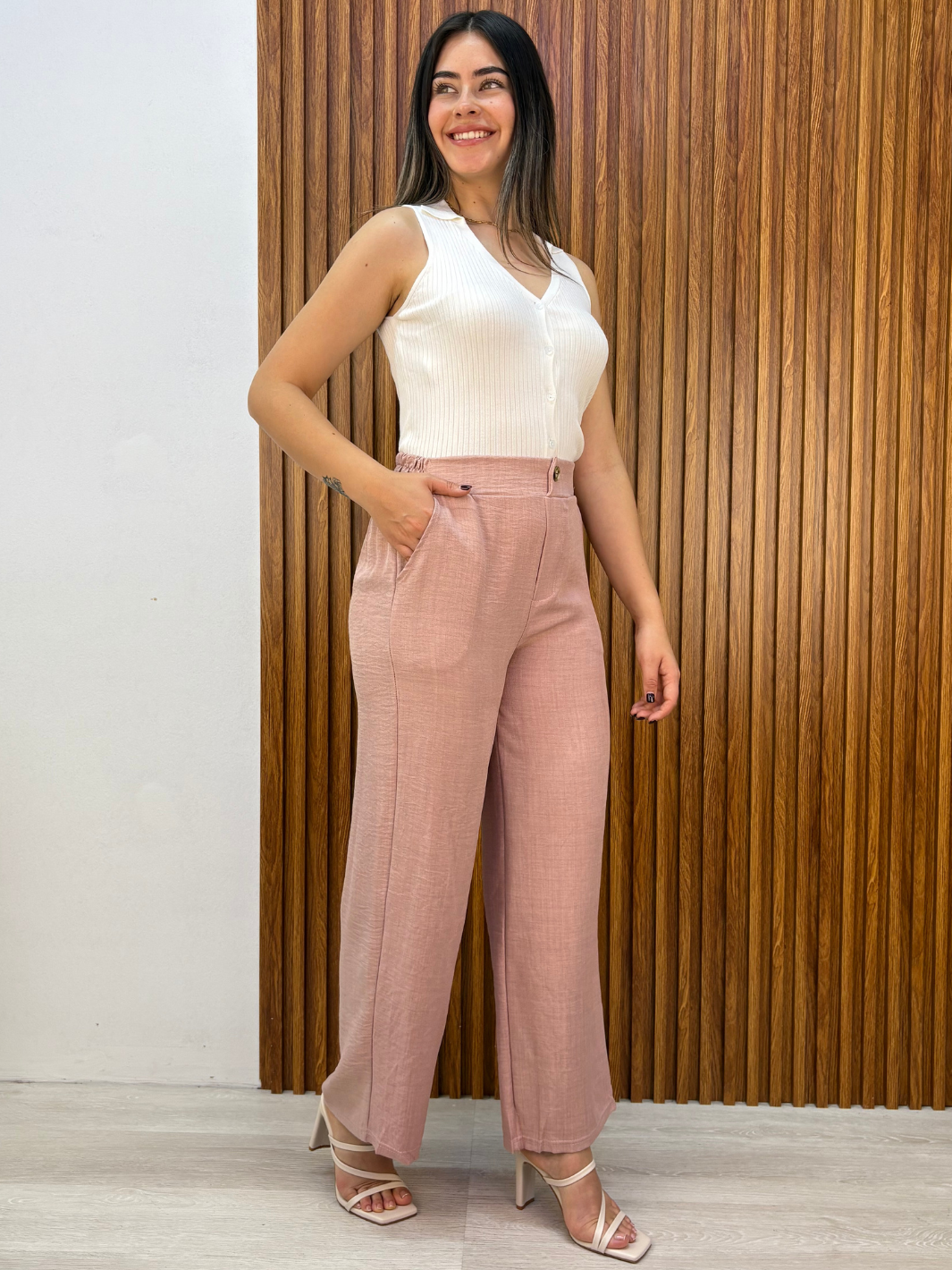 PANTALON HOLGADO FRANCIS PALO ROSA