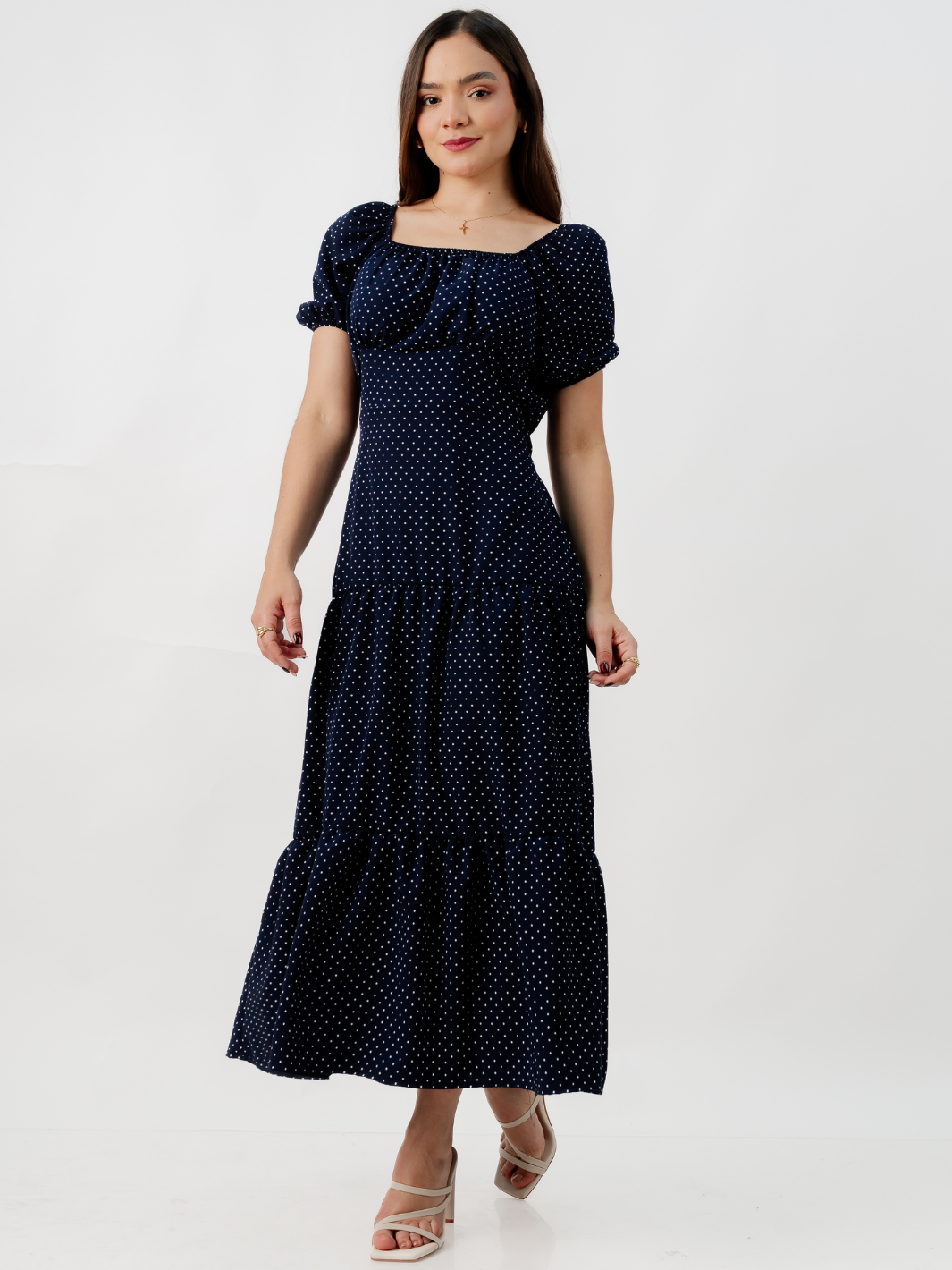 VESTIDO CASUAL LARGO TATIANA AZUL