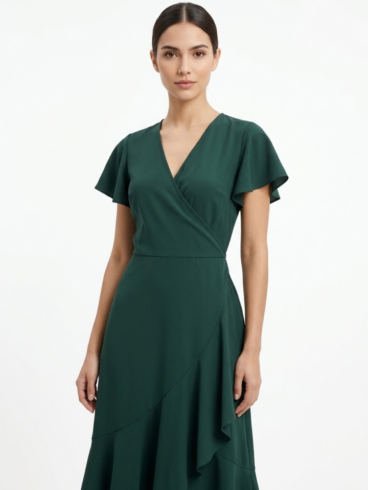 VESTIDO ENVOLVENTE JULIETA VERDE