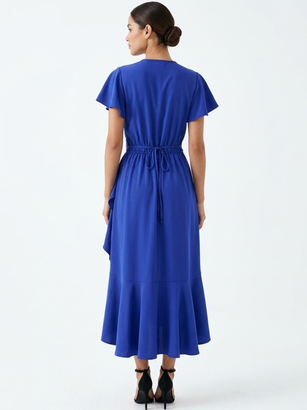 VESTIDO ENVOLVENTE JULIETA AZULINO