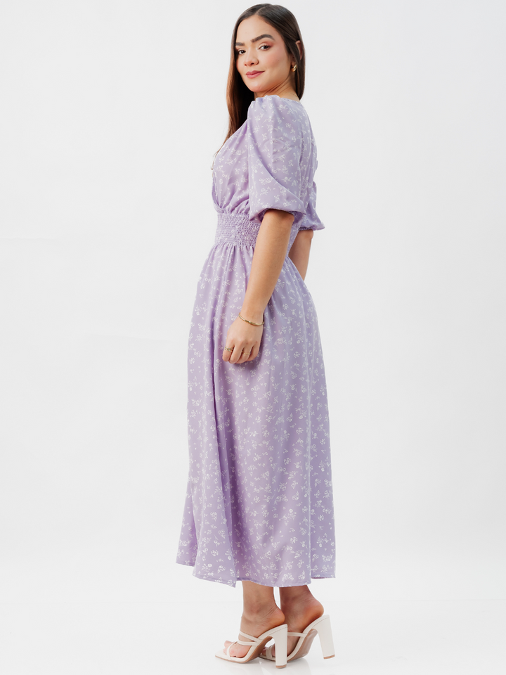 VESTIDO CASUAL LARGO JESSIA LILA