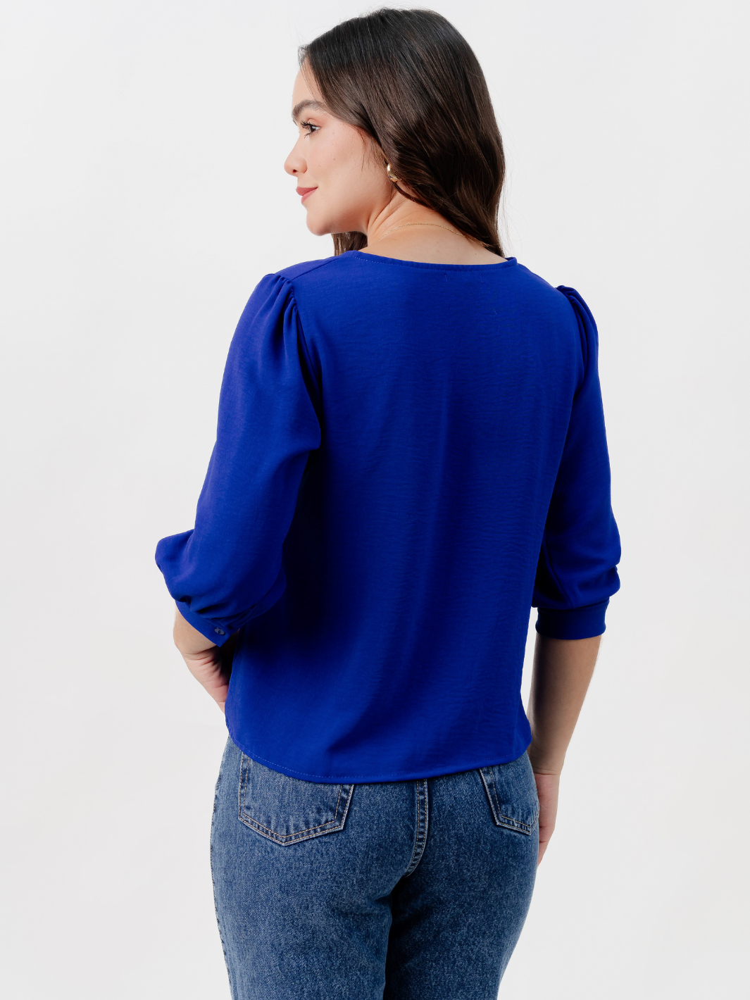BLUSA MANGA 3/4 CALA AZULINO