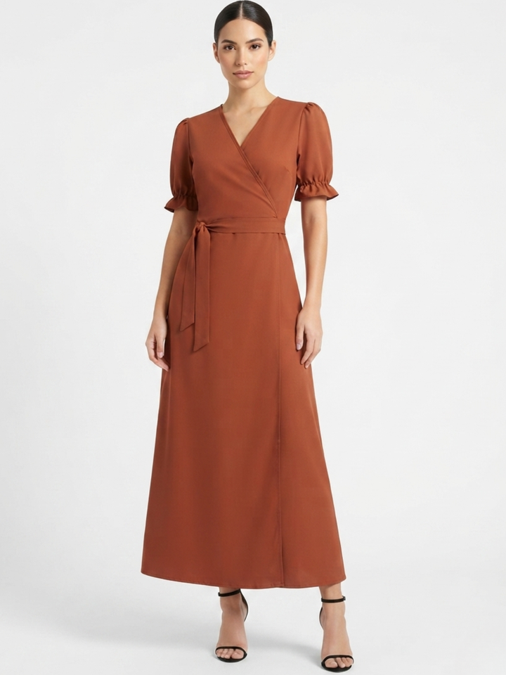 VESTIDO ENVOLVENTE ANI RUST