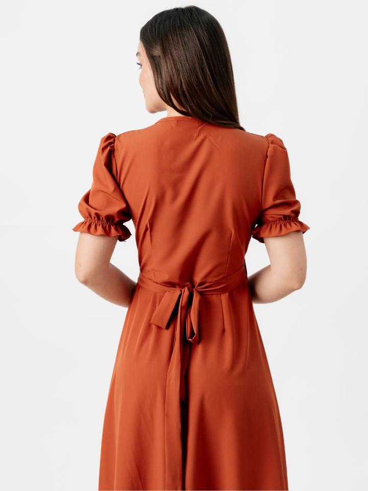 VESTIDO ENVOLVENTE ANI RUST