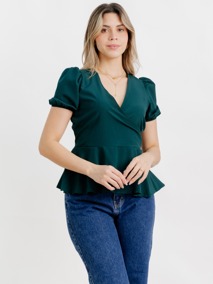 BLUSA MANGA CORTA BORA VERDE