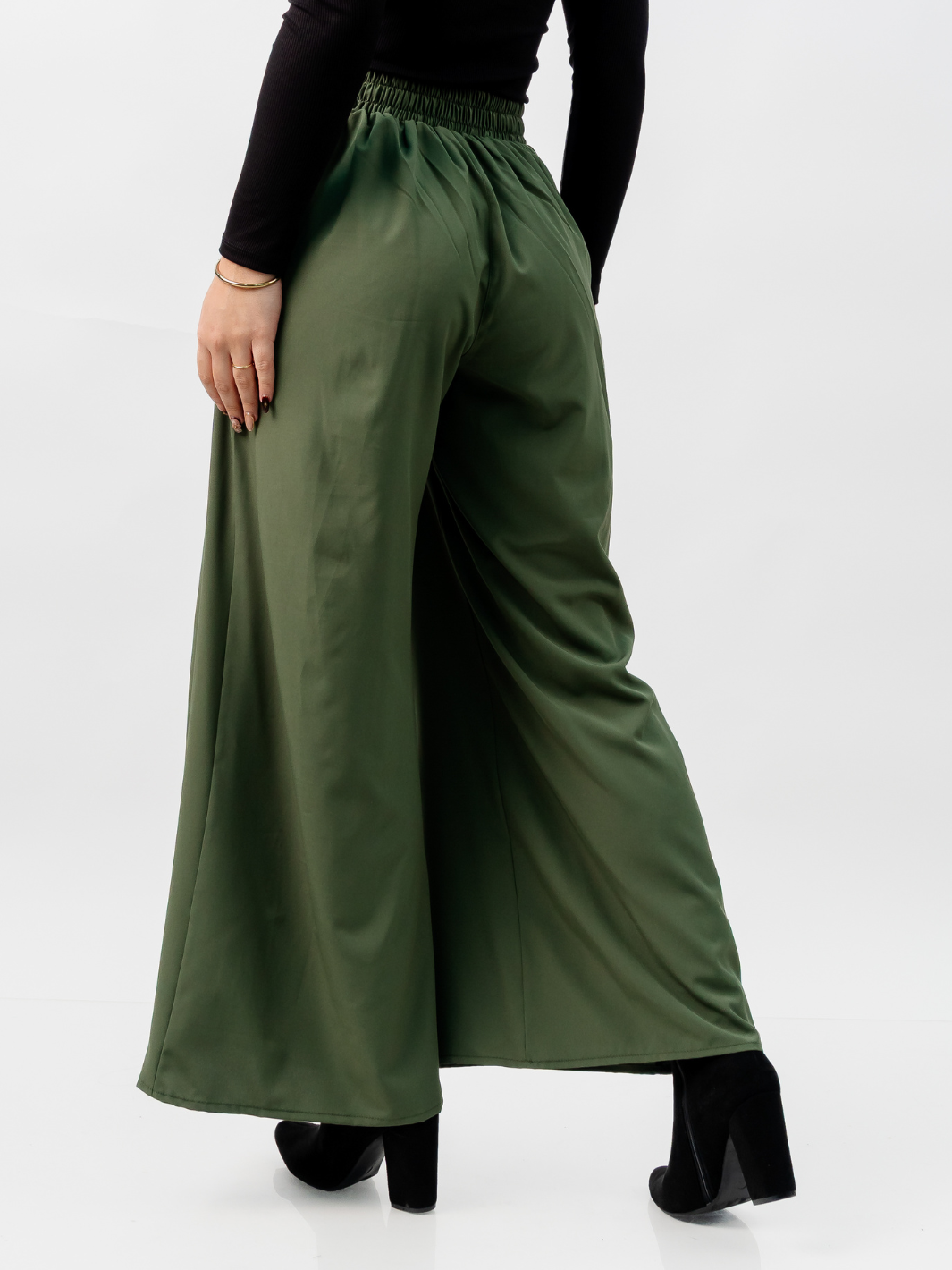 PANTALON PALAZZO DARA VERDE