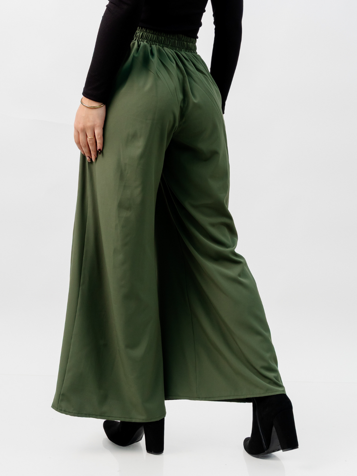 PANTALON PALAZZO DARA VERDE
