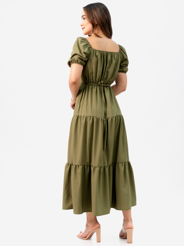 VESTIDO TATIANA - VERDE MILITAR