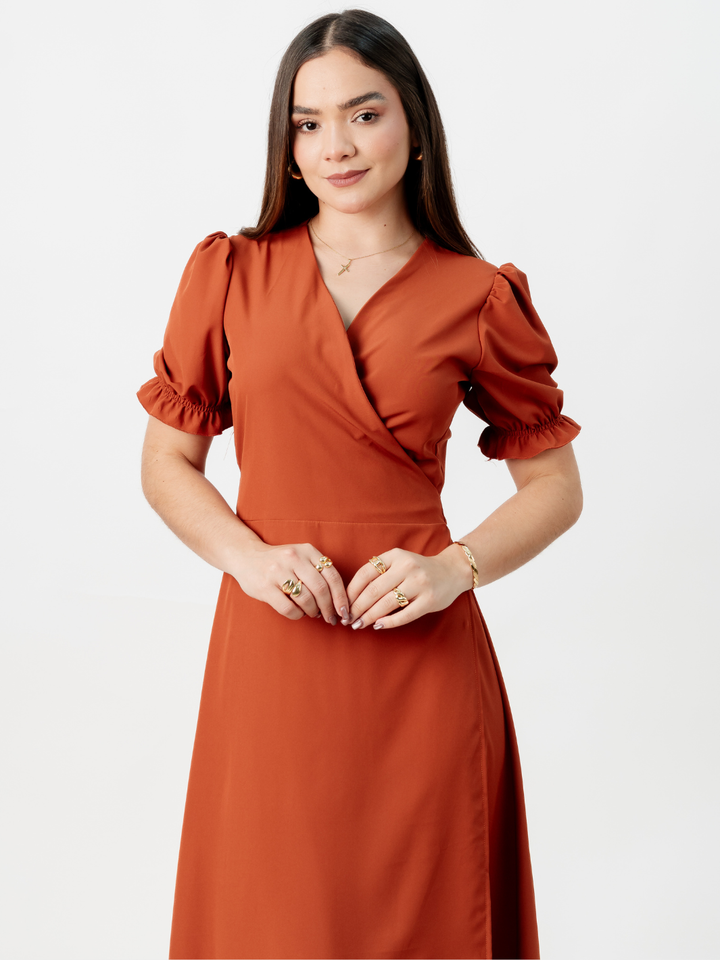 VESTIDO ENVOLVENTE ANI RUST
