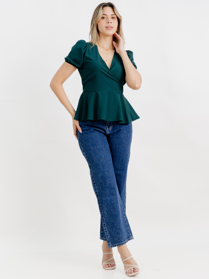 BLUSA MANGA CORTA BORA VERDE