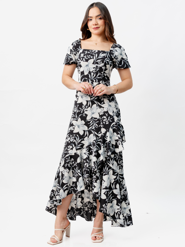 VESTIDO CASUAL LARGO PAOLA NEGRO